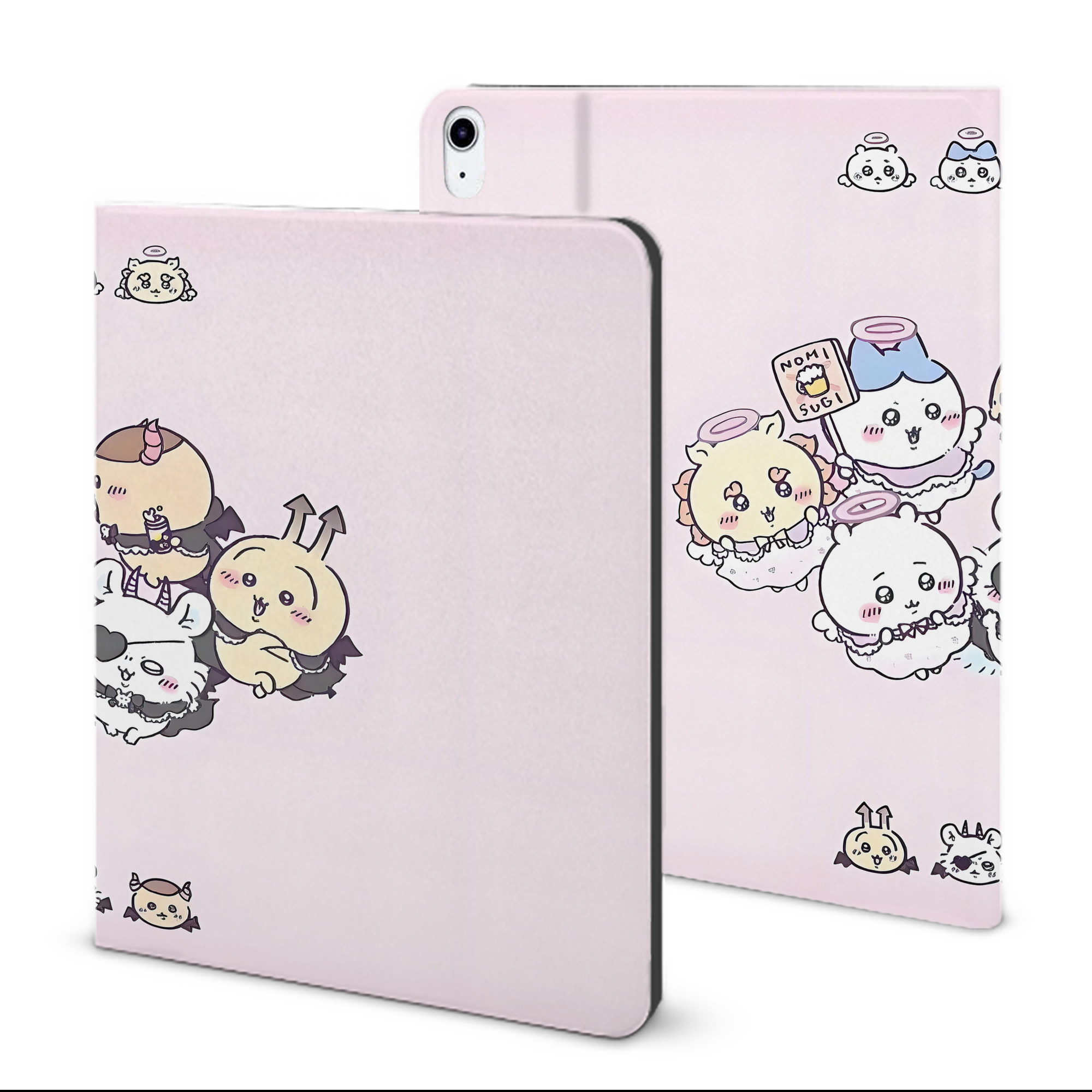 （画像用） ちいかわ Chii-kawa IPad ケース ブック型 PUレザー TPU 耐衝撃 軽量 薄型 ペン収納なし 全面保護 IPad 各モデル対応